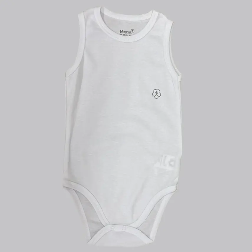 Bibaby Unisex Organik Atlet Body Basic Beyaz - 1