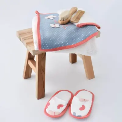 Bibaby Unisex Organik Bebek Bornoz Takımı Wild Flowers Coral - 9