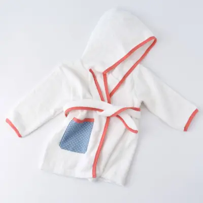 Bibaby Unisex Organik Bebek Bornoz Takımı Wild Flowers Coral - 17