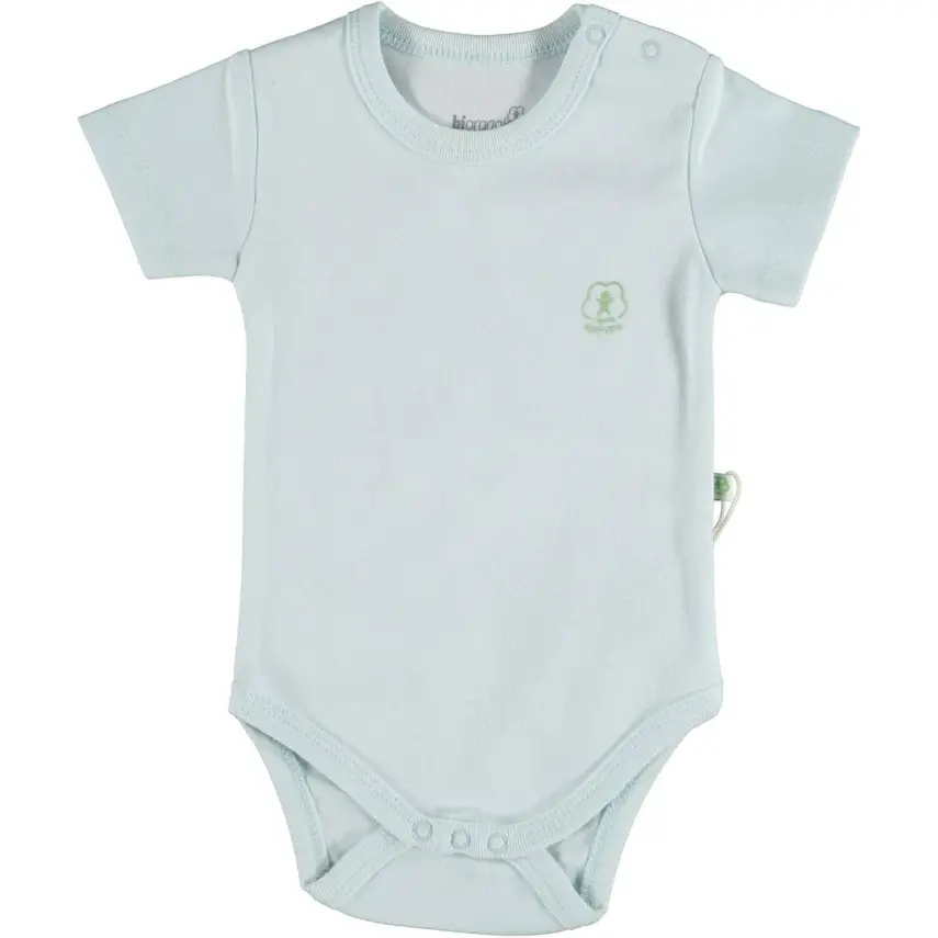 Bibaby Unisex Organik Body Kısa Kol Basic Nature Mavi - 1
