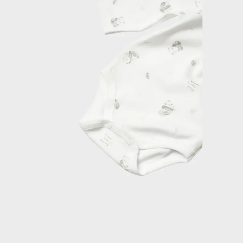 Bibaby Unisex Organik Body Uzun Kol Love Our Earth Yeşil - 2