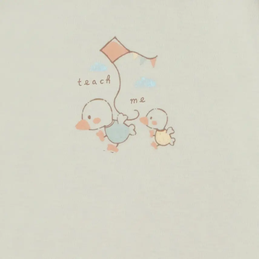 Bibaby Unisex Organik Body Uzun Kol Teach Me Kırmızı - Kahverengi - Mint - 4