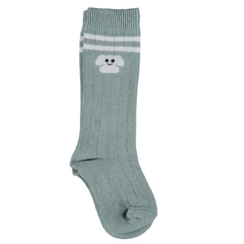 Bibaby Unisex Organik Çorap Dizaltı Animals Mint - 2