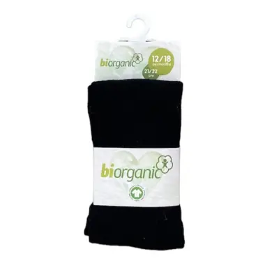 Bibaby Unisex Organik Çorap Külotlu Basic Dark Siyah 