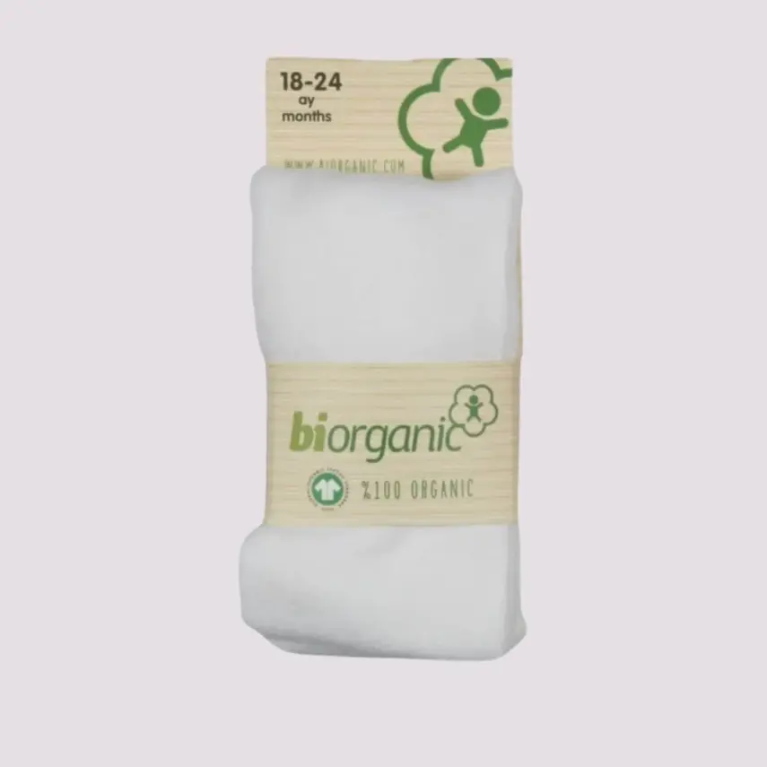 Bibaby Unisex Organik Çorap Külotlu Basic Ekru - 1