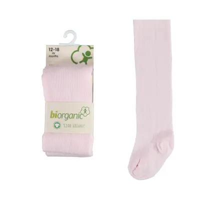 Bibaby Unisex Organik Çorap Külotlu Basic Pembe - 2