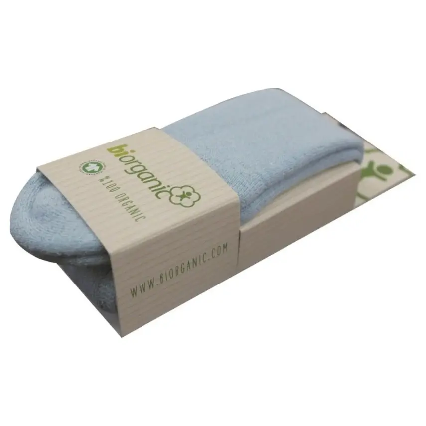 Bibaby Unisex Organik Çorap Külotlu Havlu Basic Mavi - 6