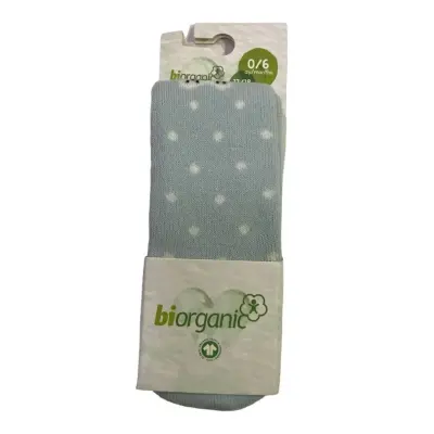 Bibaby Unisex Organik Çorap Külotlu Havlu Cute Face Mavi 