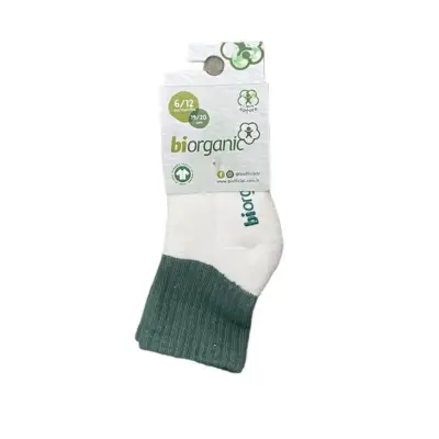 Bibaby Unisex Organik Çorap Soket Kaymaz Havlu 2li Ekru - Nil - 3