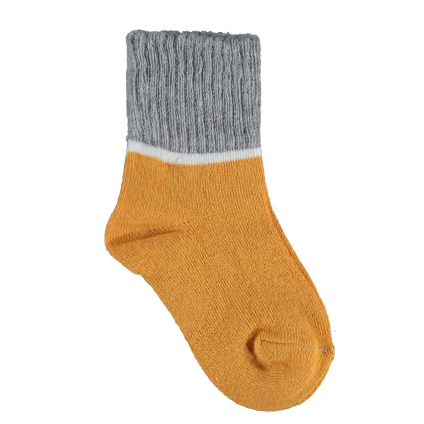 Bibaby Unisex Organik Çorap Soket Kısa Lady Hardal - 1
