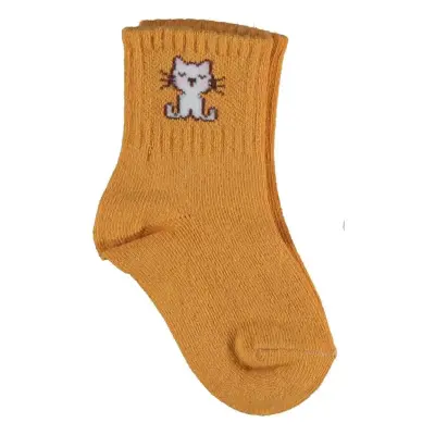 Bibaby Unisex Organik Çorap Soket New Animals Hardal