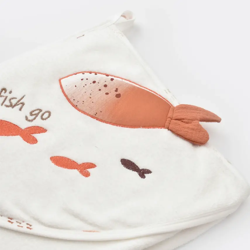 Bibaby Unisex Organik Havlu Magic Starfish Latte - 3