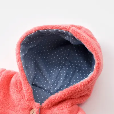 Bibaby Unisex Organik Hırka Wild Flowers Coral (1)