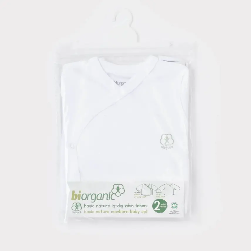 Bibaby Unisex Organik İç - Dış Zıbın Nature Beyaz - 10