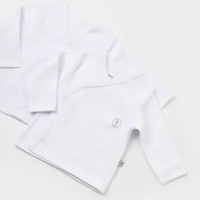 Bibaby Unisex Organik İç - Dış Zıbın Nature Beyaz - 4