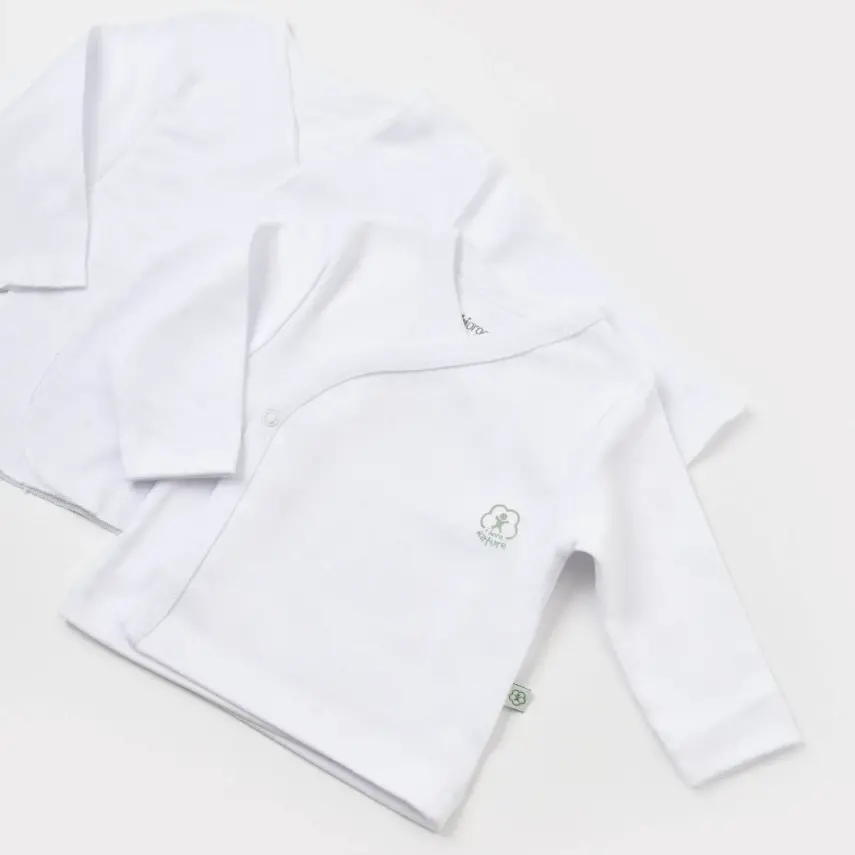 Bibaby Unisex Organik İç - Dış Zıbın Nature Beyaz - 4