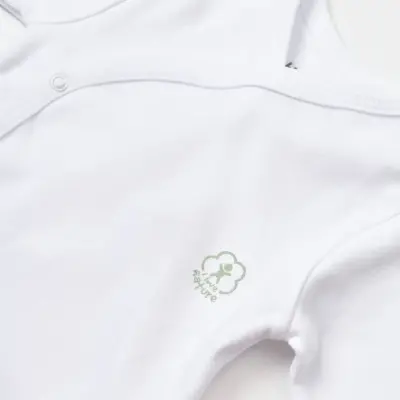 Bibaby Unisex Organik İç - Dış Zıbın Nature Beyaz - 5