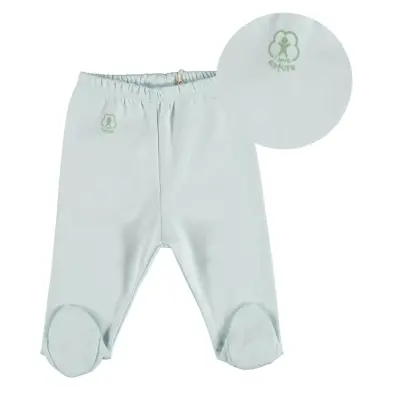 Bibaby Unisex Organik Pantolon Patikli Basic Nature Mavi (1)