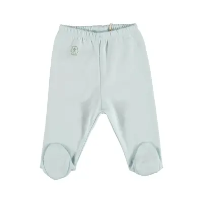 Bibaby Unisex Organik Pantolon Patikli Basic Nature Mavi