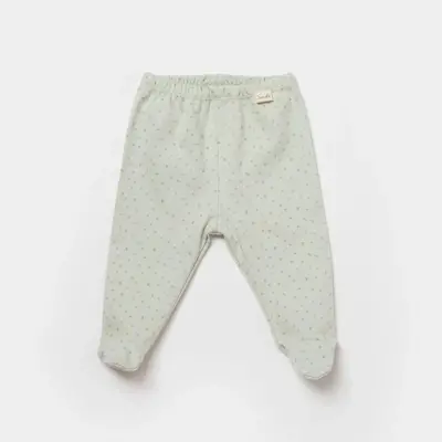 Bibaby Unisex Organik Pantolon Patikli Koala Jungle Mint