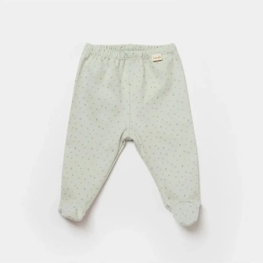 Bibaby Unisex Organik Pantolon Patikli Koala Jungle Mint - 1