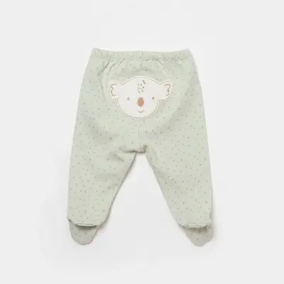 Bibaby Unisex Organik Pantolon Patikli Koala Jungle Mint (1)