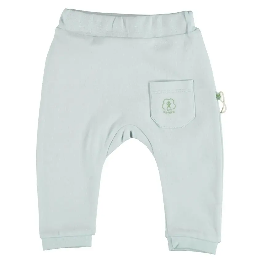 Bibaby Unisex Organik Pantolon Patiksiz Basic Nature Mavi - 3