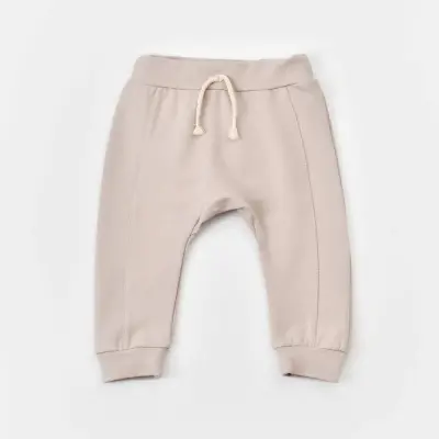 Bibaby Unisex Organik Pantolon Patiksiz Curly Sheep Bej - 6