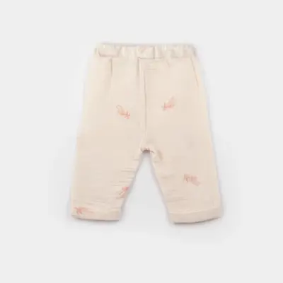 Bibaby Unisex Organik Pantolon Patiksiz Hello Safari Ekru - Kiremit - 4