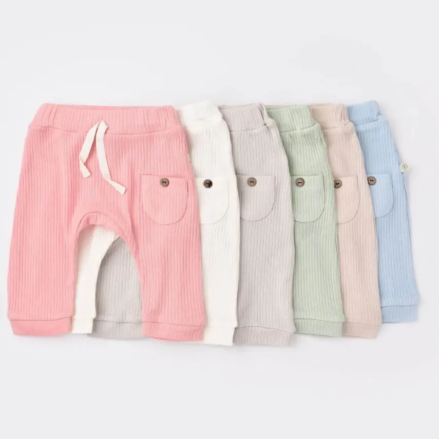 Bibaby Unisex Organik Pantolon Patiksiz Soft Modal Bej - 3