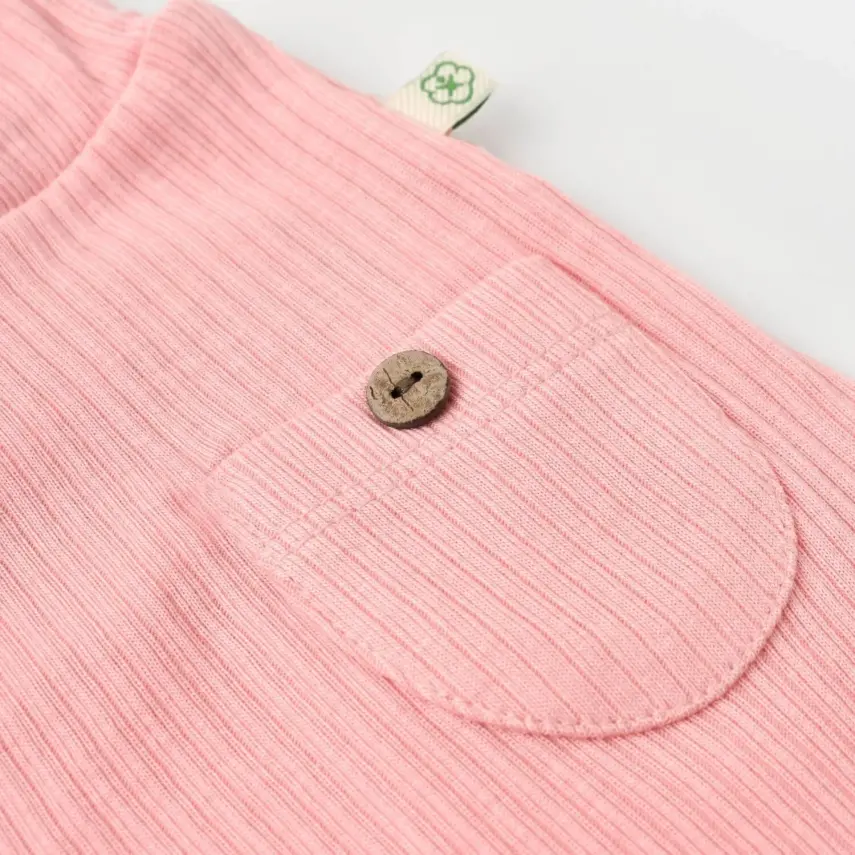 Bibaby Unisex Organik Pantolon Patiksiz Soft Modal Pembe - 2