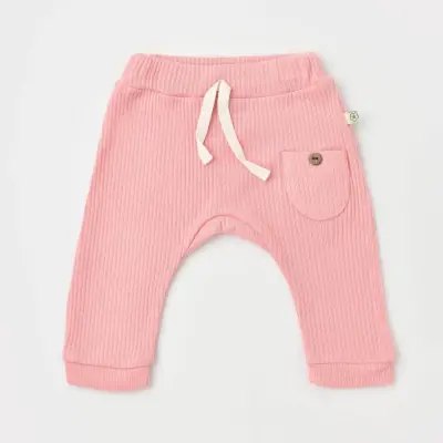 Bibaby Unisex Organik Pantolon Patiksiz Soft Modal Pembe - 9