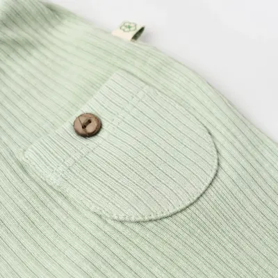 Bibaby Unisex Organik Pantolon Patiksiz Soft Modal Yeşil - 12