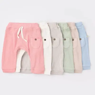 Bibaby Unisex Organik Pantolon Patiksiz Soft Modal Yeşil - 11