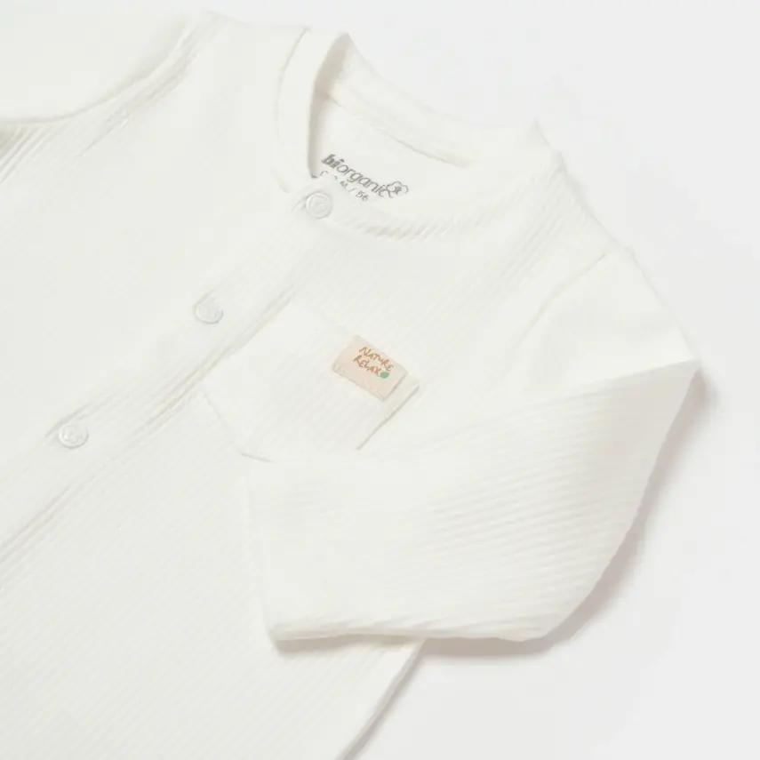 Bibaby Unisex Organik Salopet Modal Nature Relax Ecru - 4