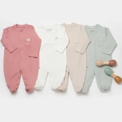 Bibaby Unisex Organik Salopet Modal Nature Relax Mint - 10