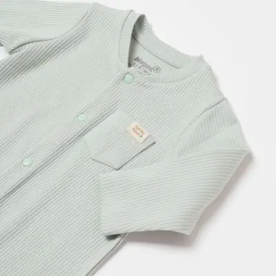 Bibaby Unisex Organik Salopet Modal Nature Relax Mint - 6