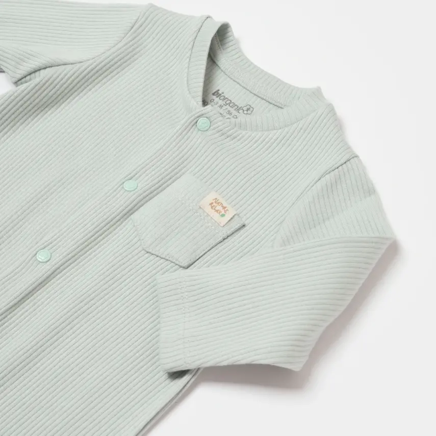 Bibaby Unisex Organik Salopet Modal Nature Relax Mint - 12