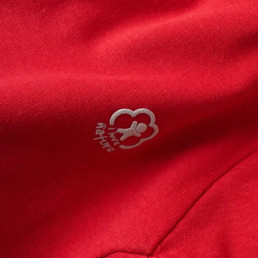 Bibaby Unisex Organik Sweatshirt A Little Basic Kırmızı - 9