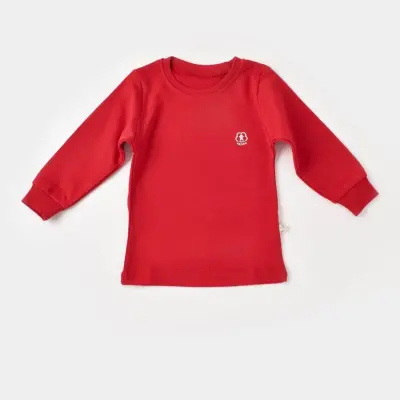 Bibaby Unisex Organik Sweatshirt A Little Basic Kırmızı - 28
