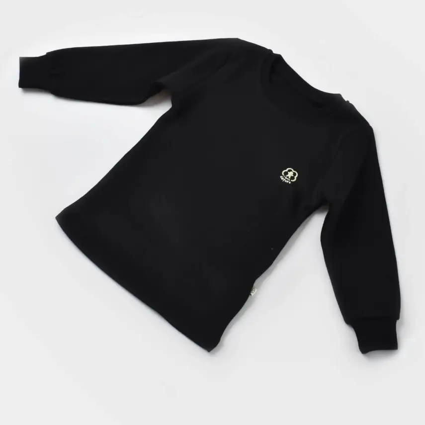 Bibaby Unisex Organik Sweatshirt A Little Basic Siyah - 6