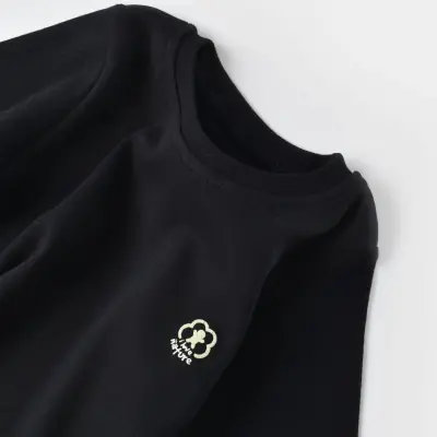 Bibaby Unisex Organik Sweatshirt A Little Basic Siyah - 3