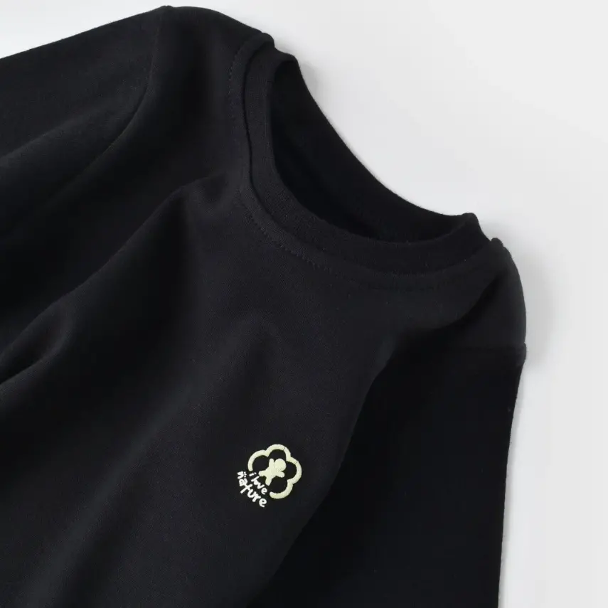 Bibaby Unisex Organik Sweatshirt A Little Basic Siyah - 3