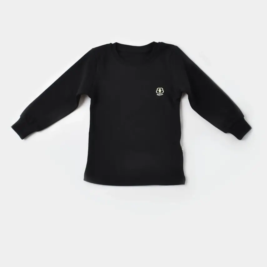 Bibaby Unisex Organik Sweatshirt A Little Basic Siyah - 1