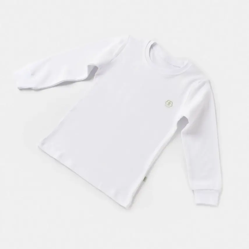 Bibaby Unisex Organik Sweatshirt Little Basic Beyaz - 21