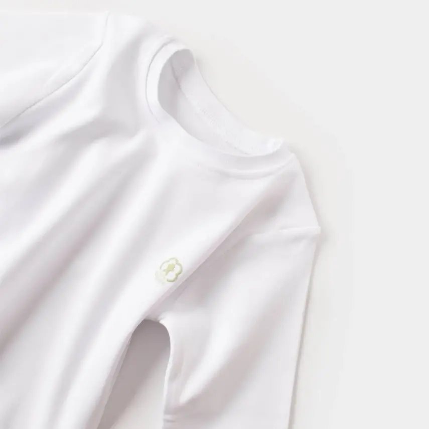 Bibaby Unisex Organik Sweatshirt Little Basic Beyaz - 5