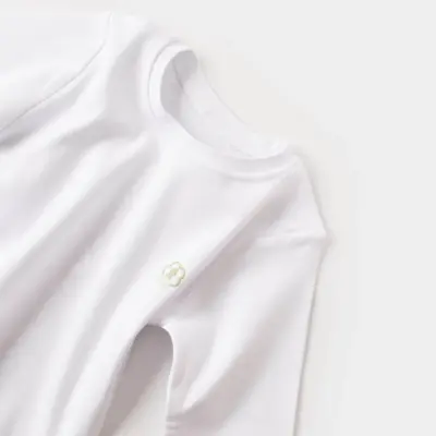 Bibaby Unisex Organik Sweatshirt Little Basic Beyaz - 14