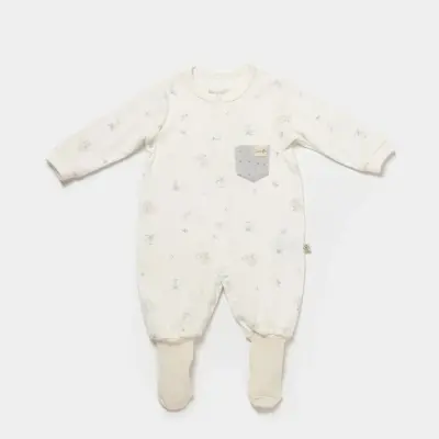 Bibaby Unisex Organik Tulum Patikli Koala Jungle Gri