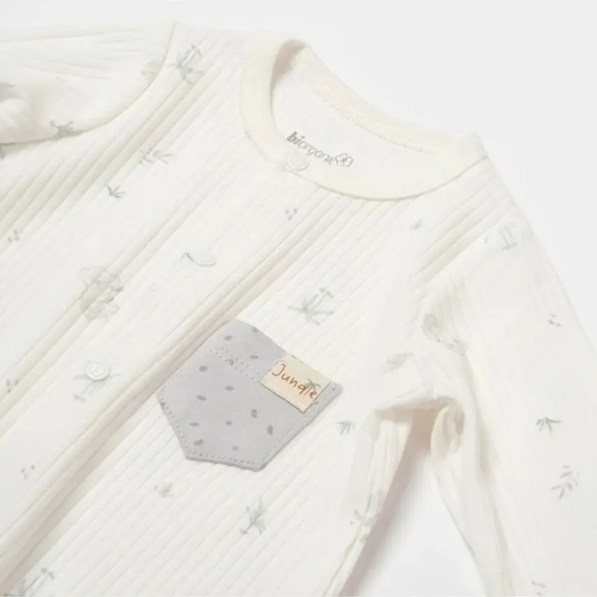 Bibaby Unisex Organik Tulum Patikli Koala Jungle Gri - 4