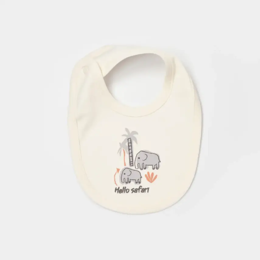 Bibaby Unisex Organik Tulum Takımı Tüllü Hello Safari Ekru - Kiremit - 4